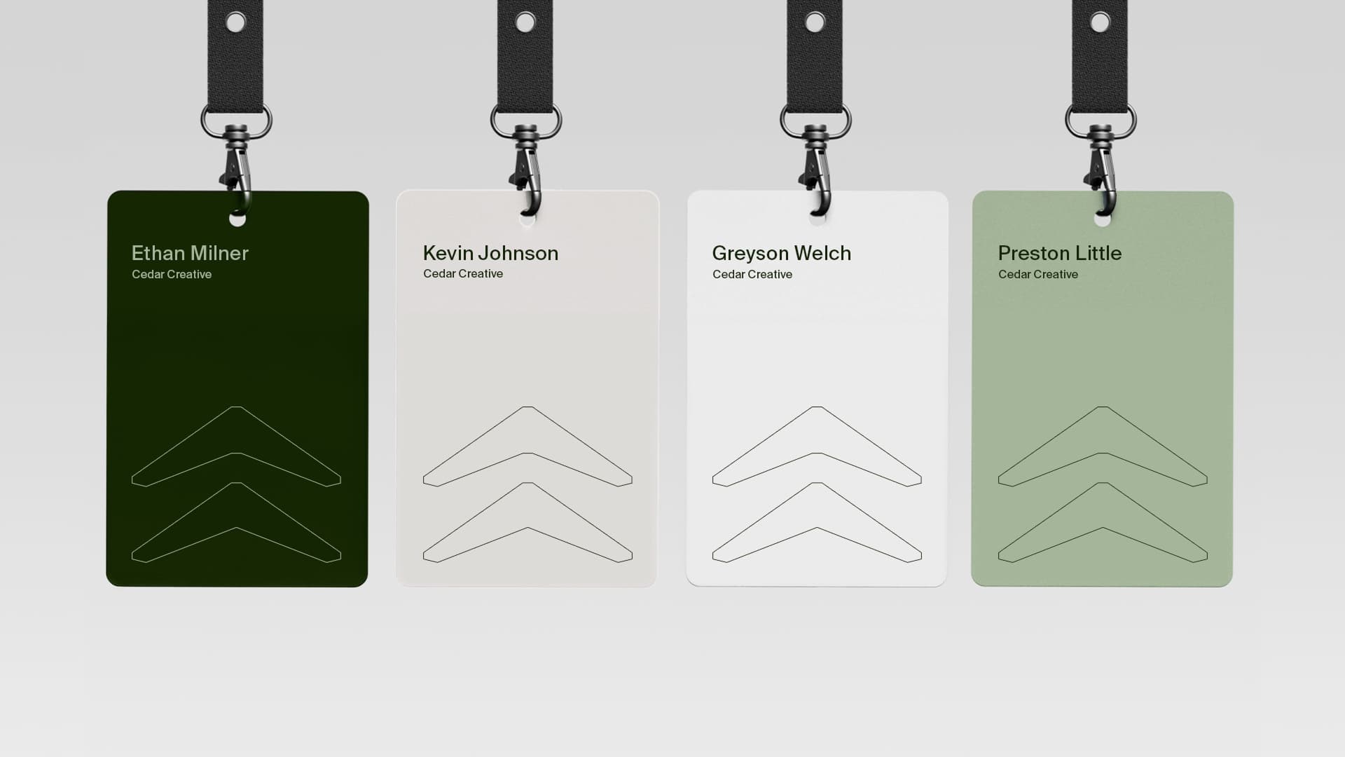Cedar Creative team lanyards